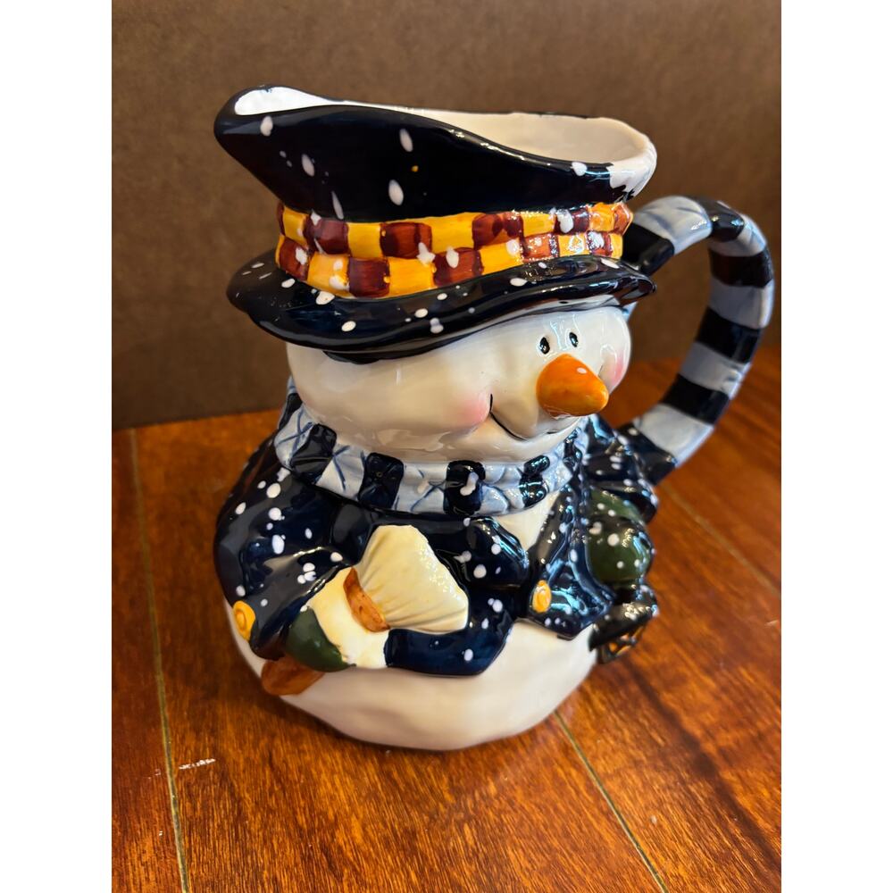 Vintage Heartfelt Kitchen Creations Snowman Pitcher by Young’s 2001 - Picture 6 of 9